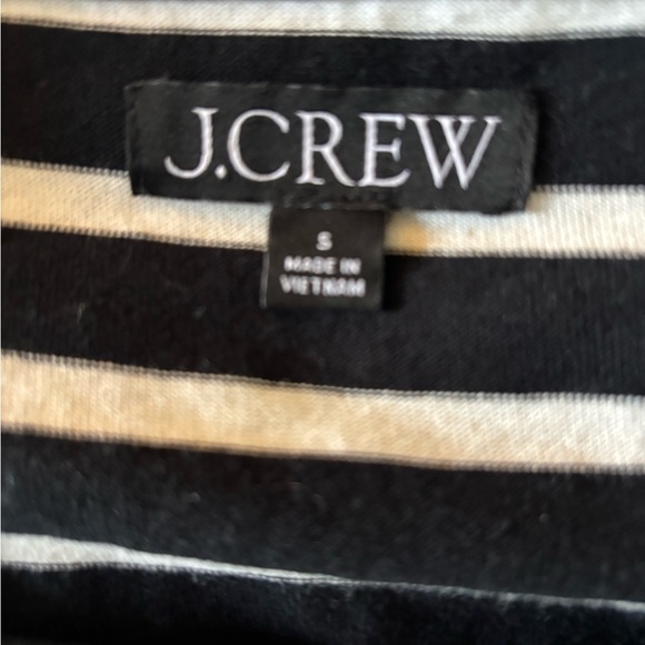 J. Crew Cap-Sleeve Knit Midi Dress in Black & White Stripe Size S - Picture 6 of 7
